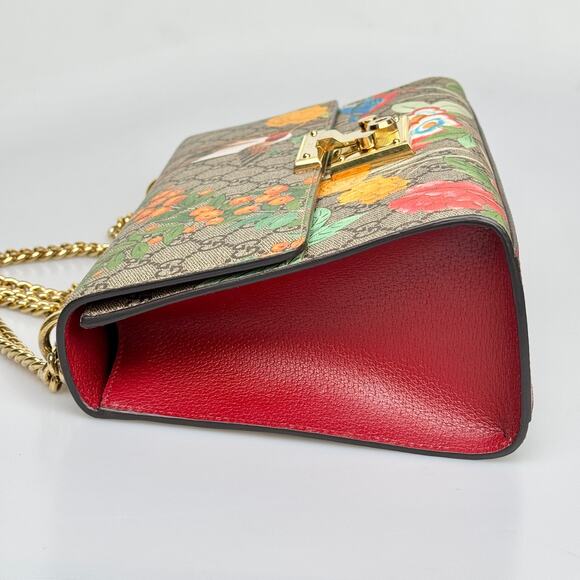 Pre-Owned Gucci GG Supreme Monogram Tian Print Medium Padlock Shoulder Bag - Picture 11 of 16